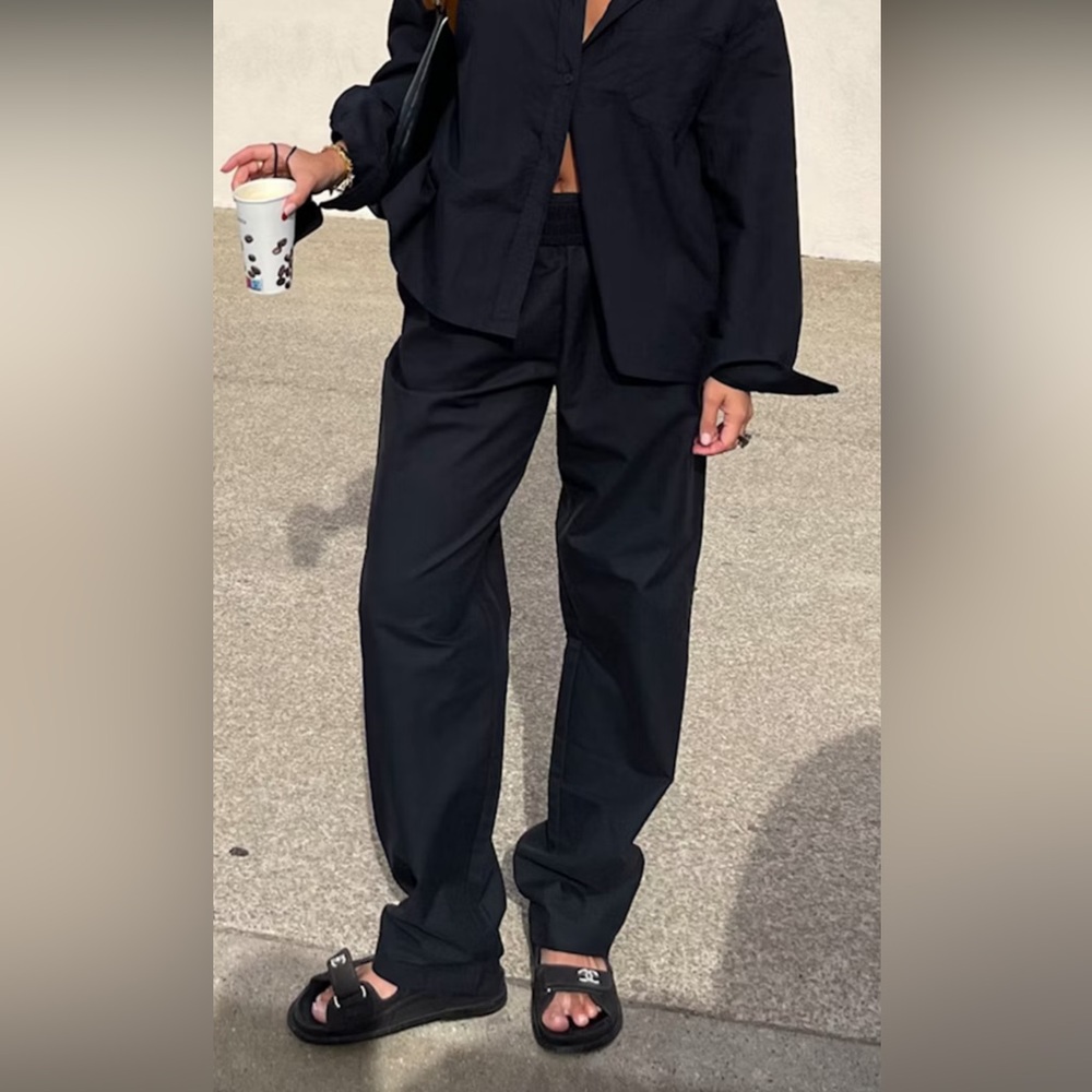 Djerf Avenue Breezy Black Pants